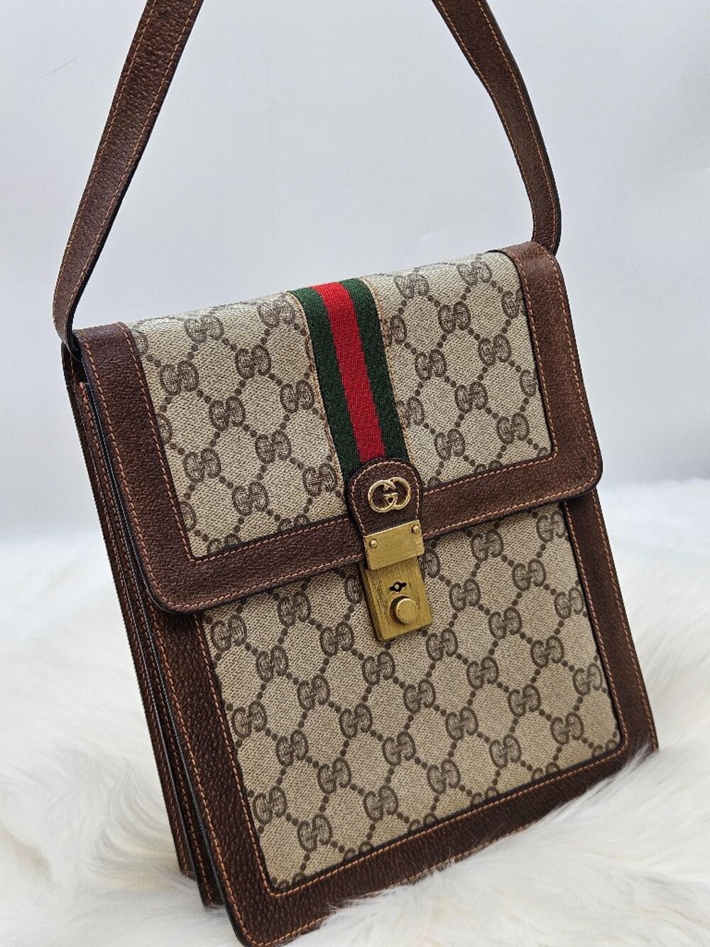 Gucci Supreme Web Sherry Line Shoulder Bag